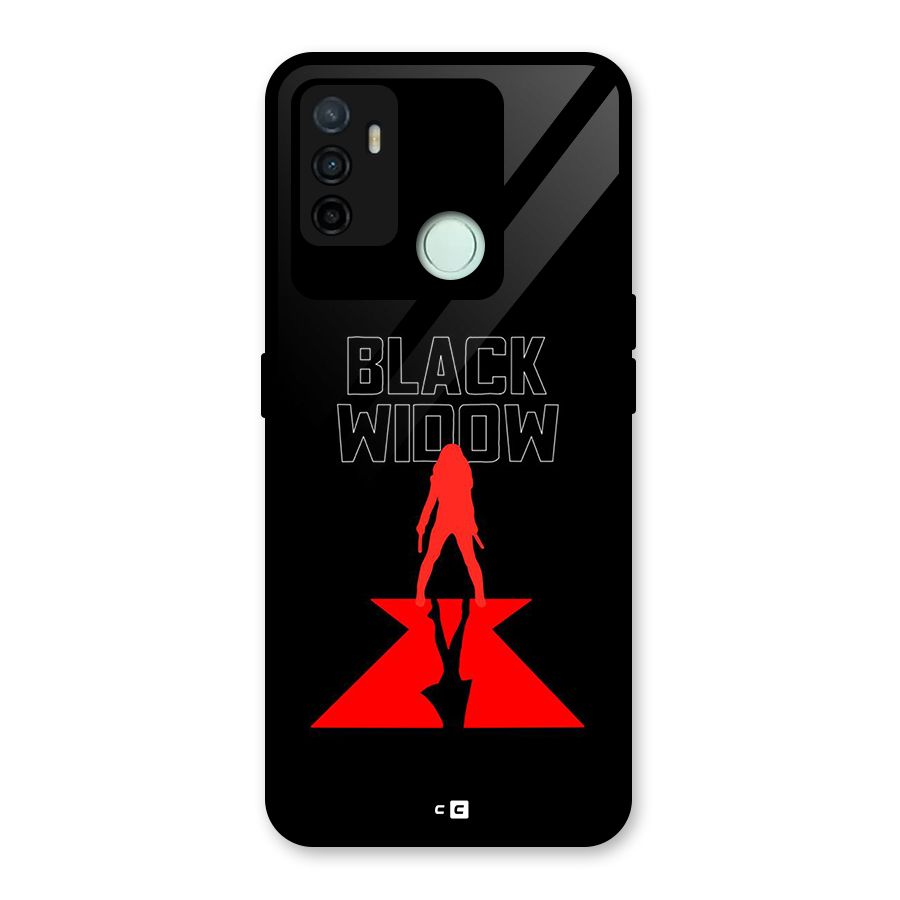 Black Widow Glass Back Case for Oppo A53