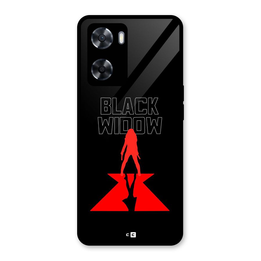 Black Widow Glass Back Case for Oppo A57 2022