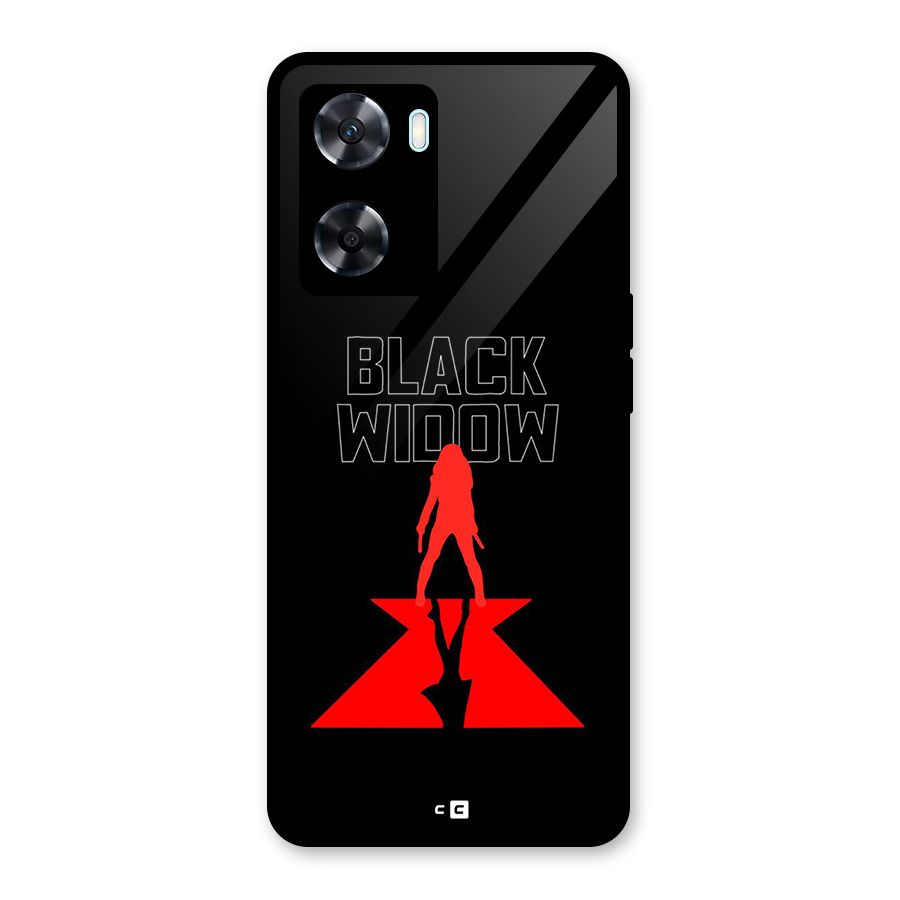Black Widow Glass Back Case for Oppo A77