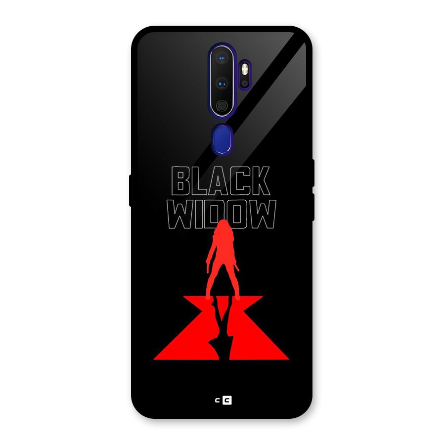 Black Widow Glass Back Case for Oppo A9 (2020)