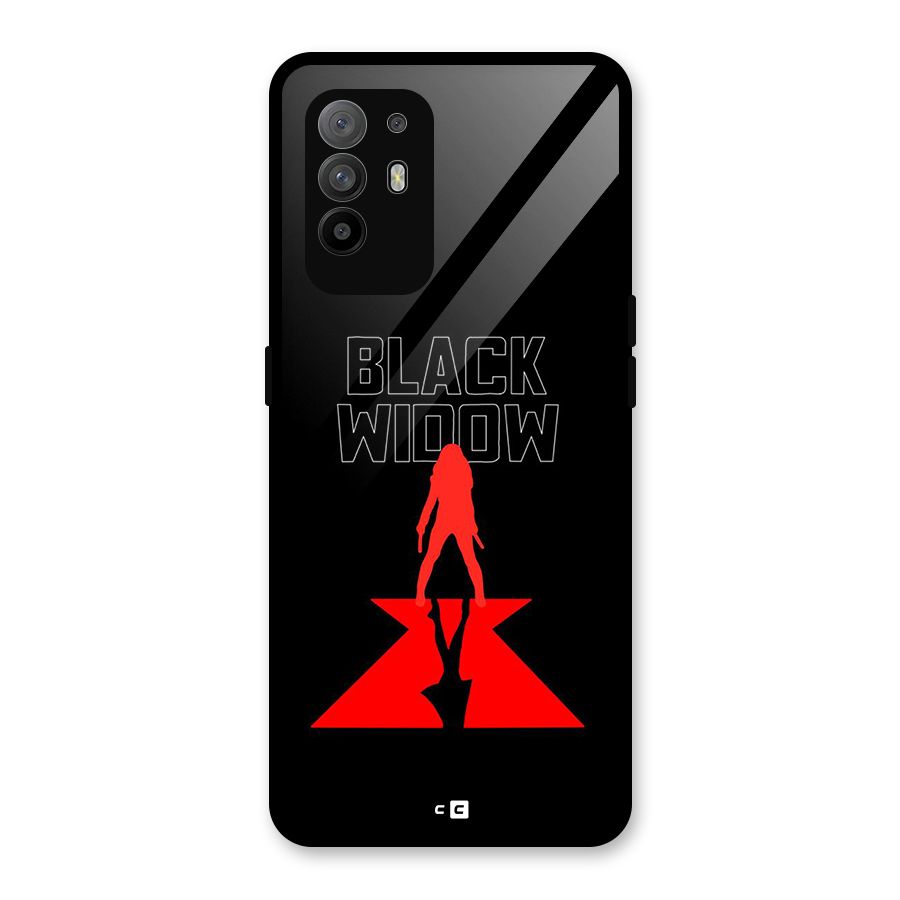 Black Widow Glass Back Case for Oppo F19 Pro Plus 5G