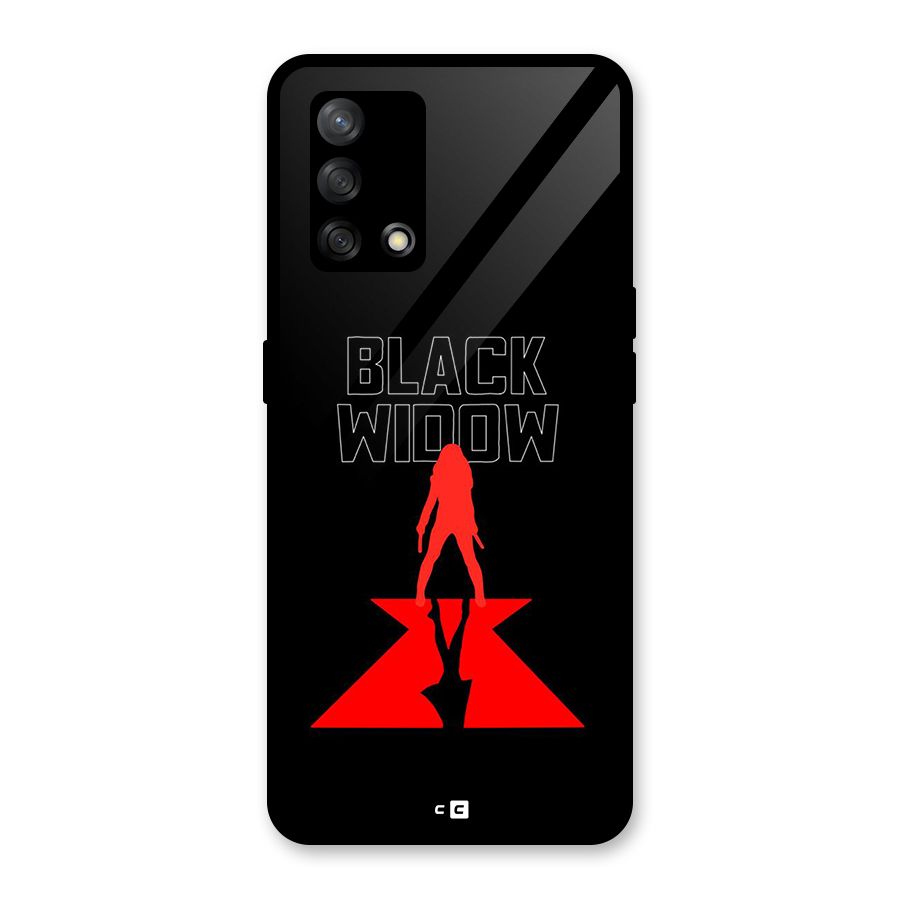 Black Widow Glass Back Case for Oppo F19s