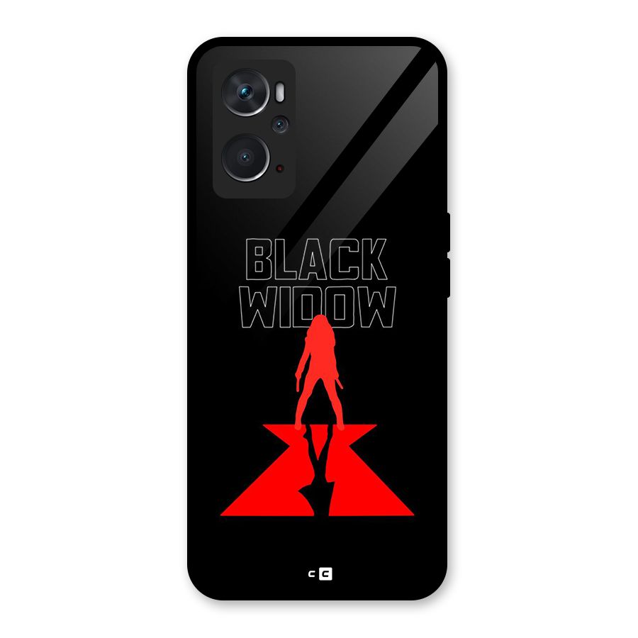 Black Widow Glass Back Case for Oppo K10 4G