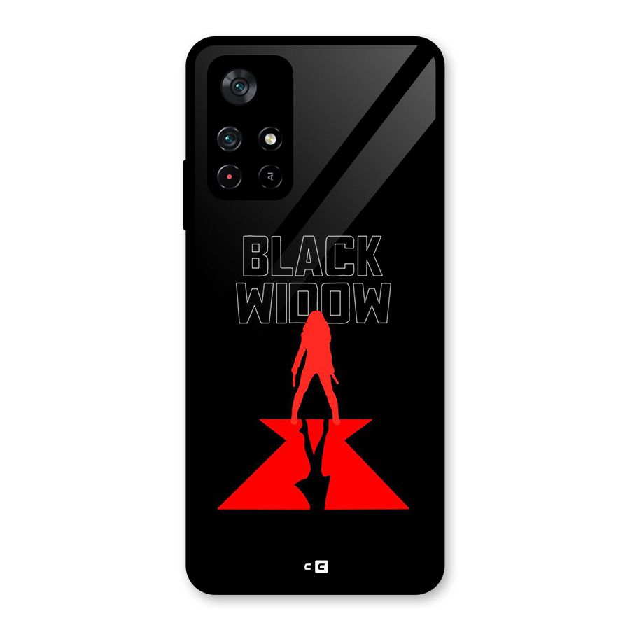 Black Widow Glass Back Case for Poco M4 Pro 5G