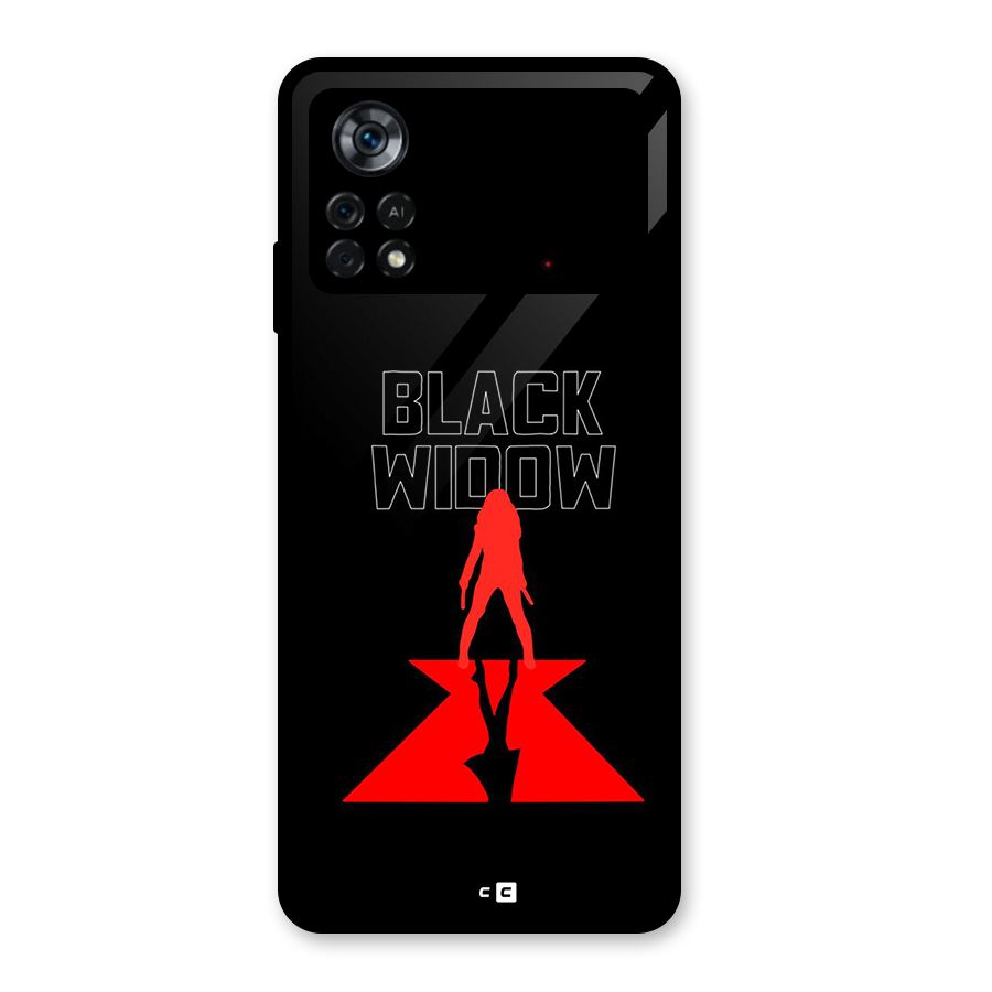 Black Widow Glass Back Case for Poco X4 Pro 5G