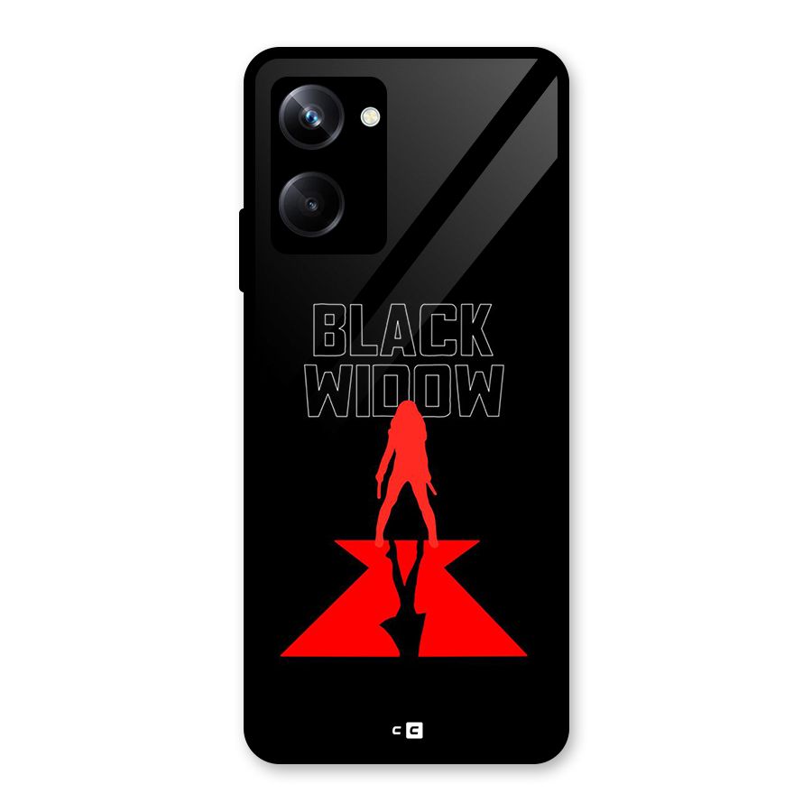 Black Widow Glass Back Case for Realme 10 Pro