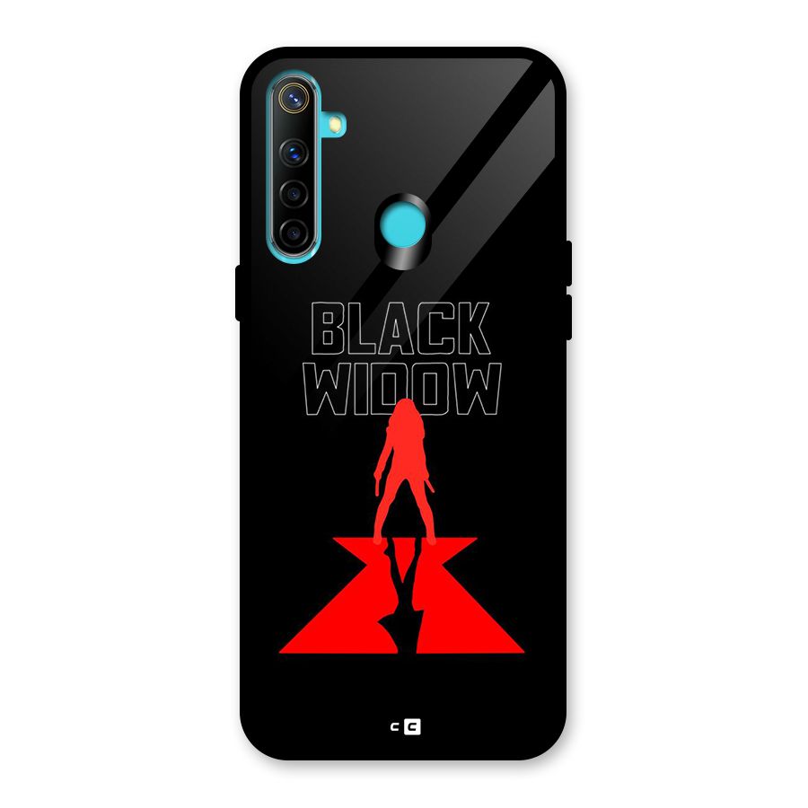 Black Widow Glass Back Case for Realme 5i