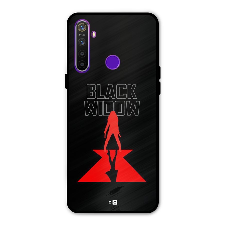 Black Widow Glass Back Case for Realme 5s