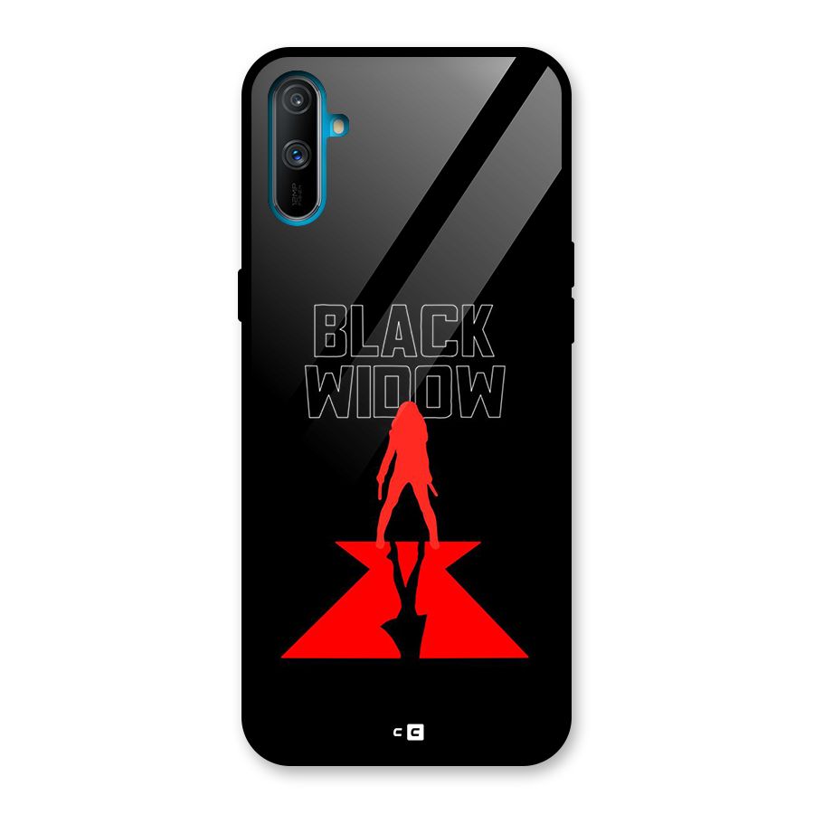 Black Widow Glass Back Case for Realme C3