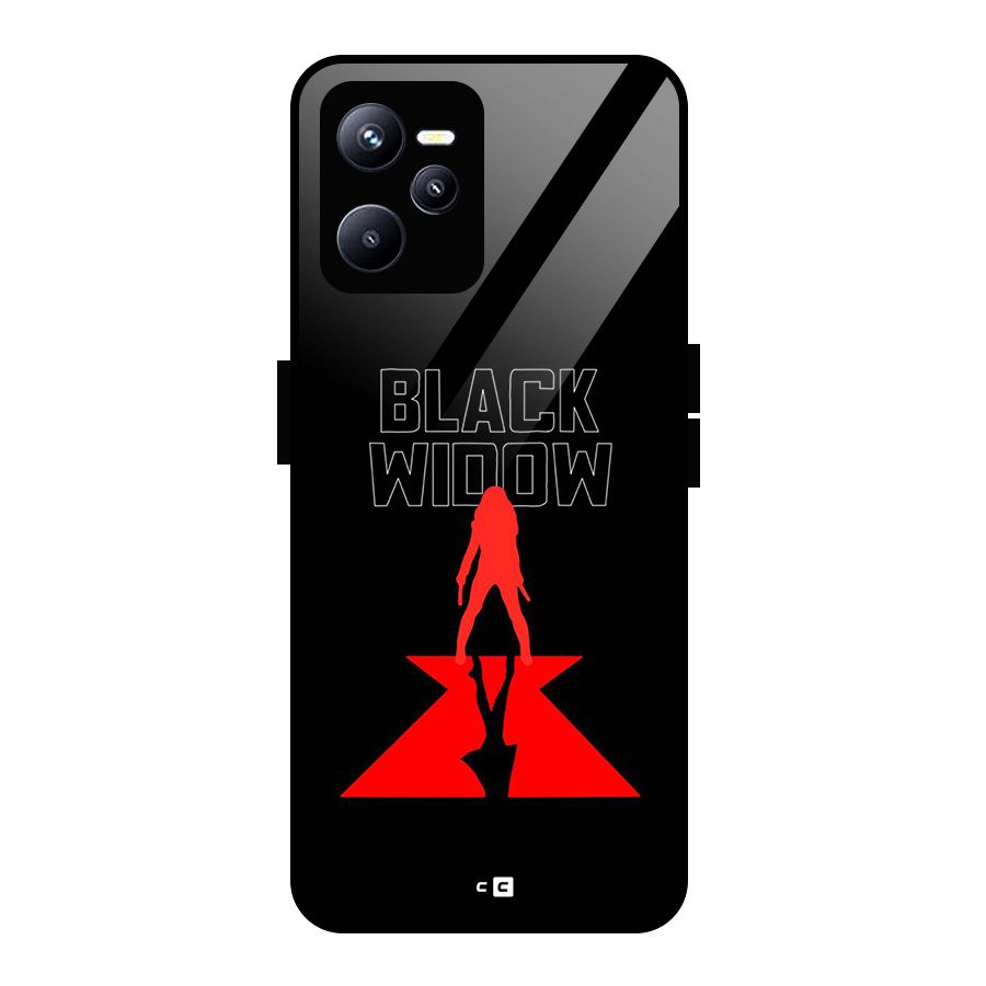 Black Widow Glass Back Case for Realme C35