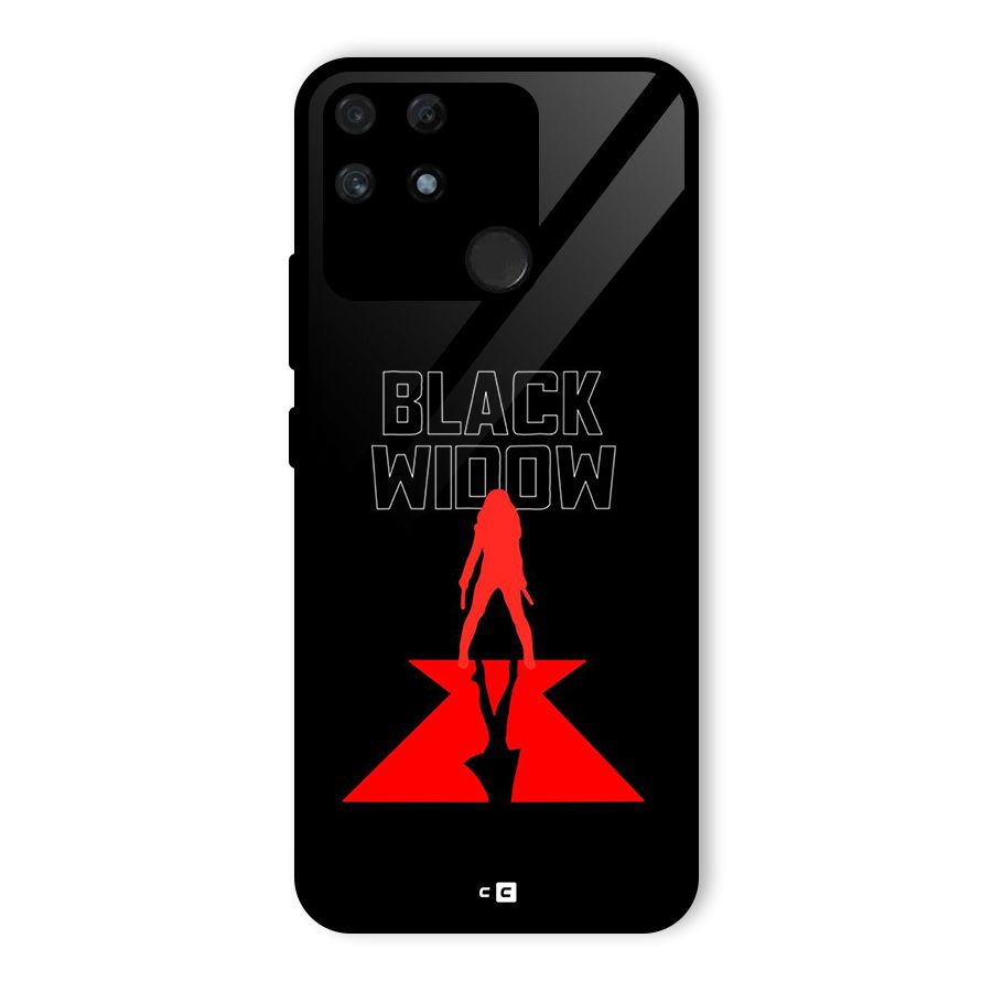 Black Widow Glass Back Case for Realme Narzo 50A