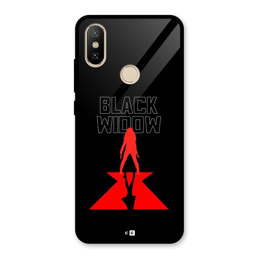 Black Widow Glass Back Case for Redmi A2