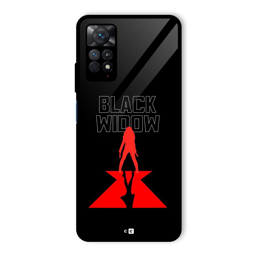 Black Widow Glass Back Case for Redmi Note 11 Pro Plus 5G