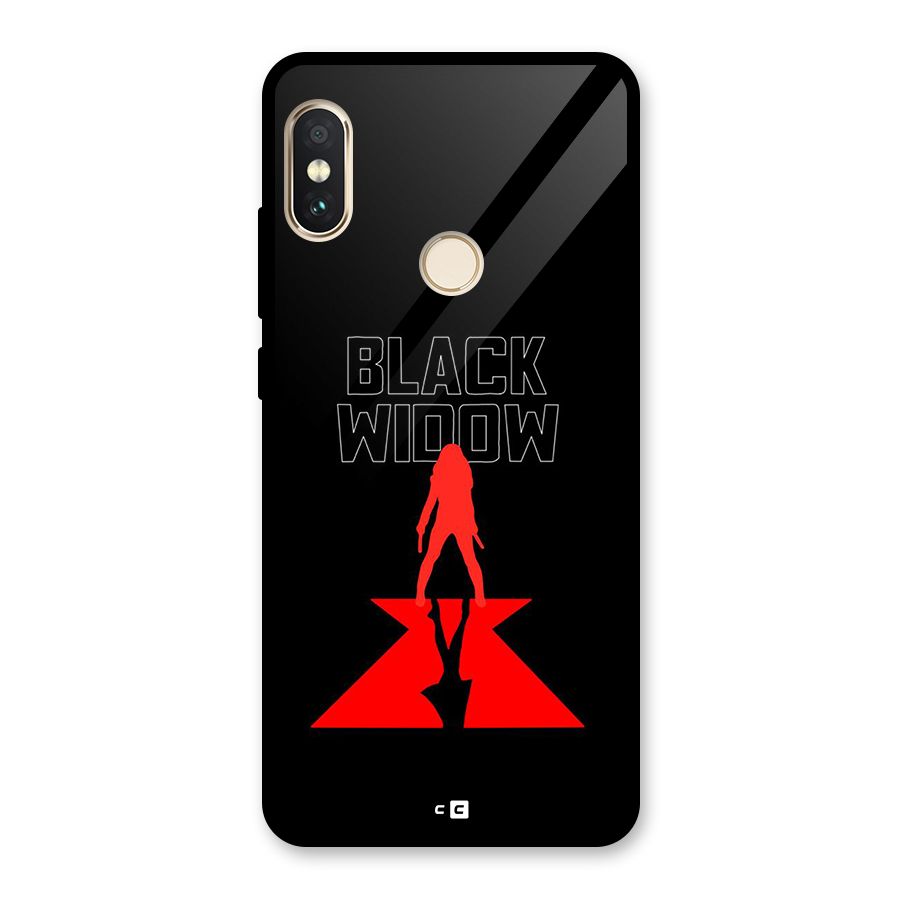 Black Widow Glass Back Case for Redmi Note 5 Pro
