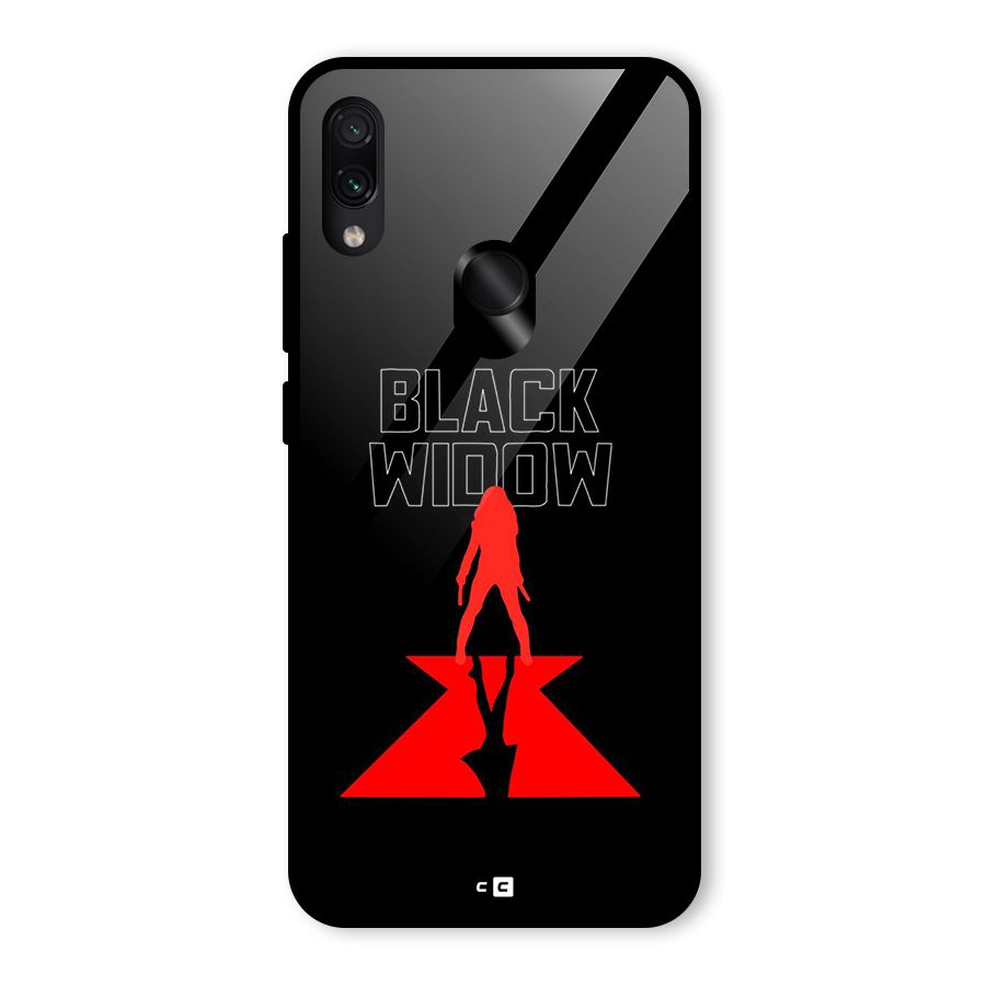 Black Widow Glass Back Case for Redmi Note 7 Pro