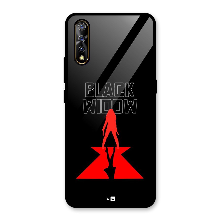 Black Widow Glass Back Case for Vivo S1