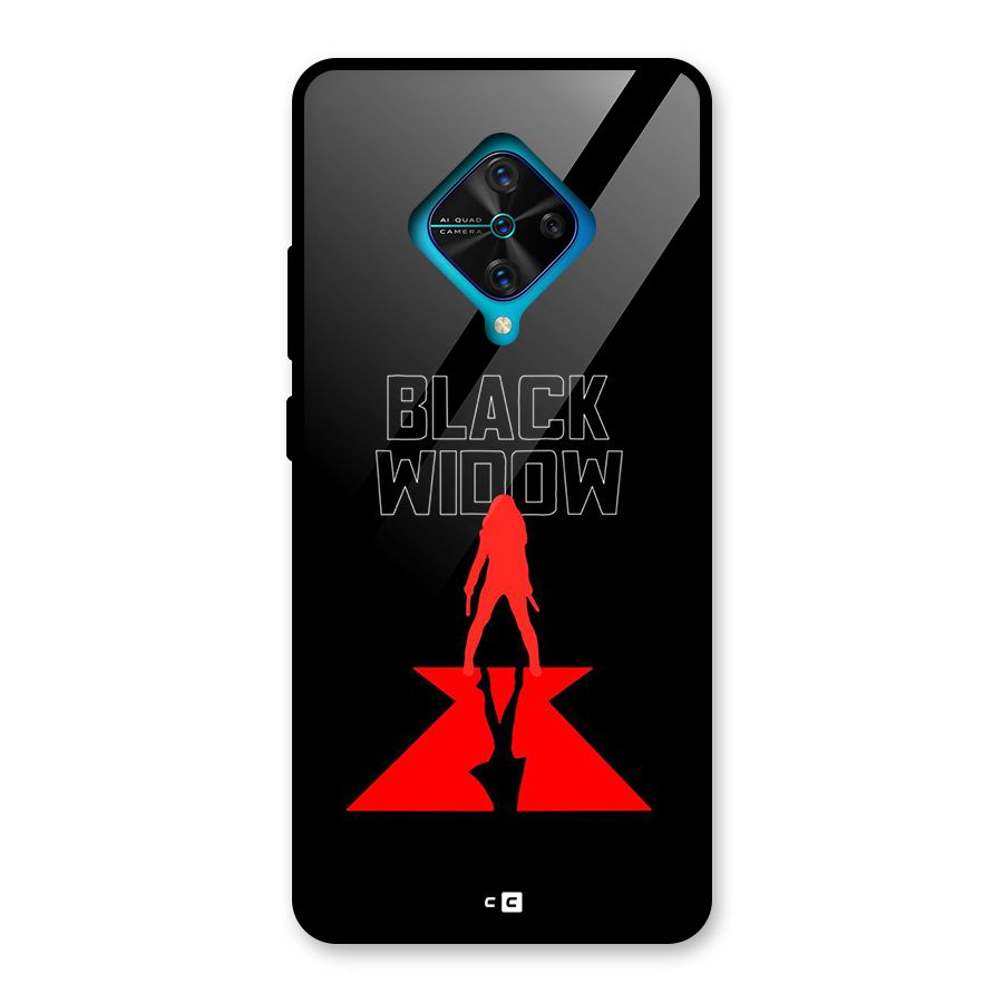 Black Widow Glass Back Case for Vivo S1 Pro