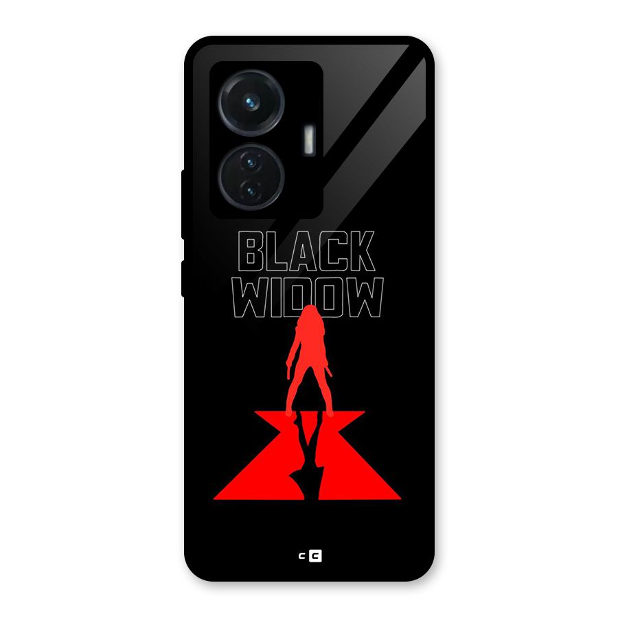 Black Widow Glass Back Case for Vivo T1 44W