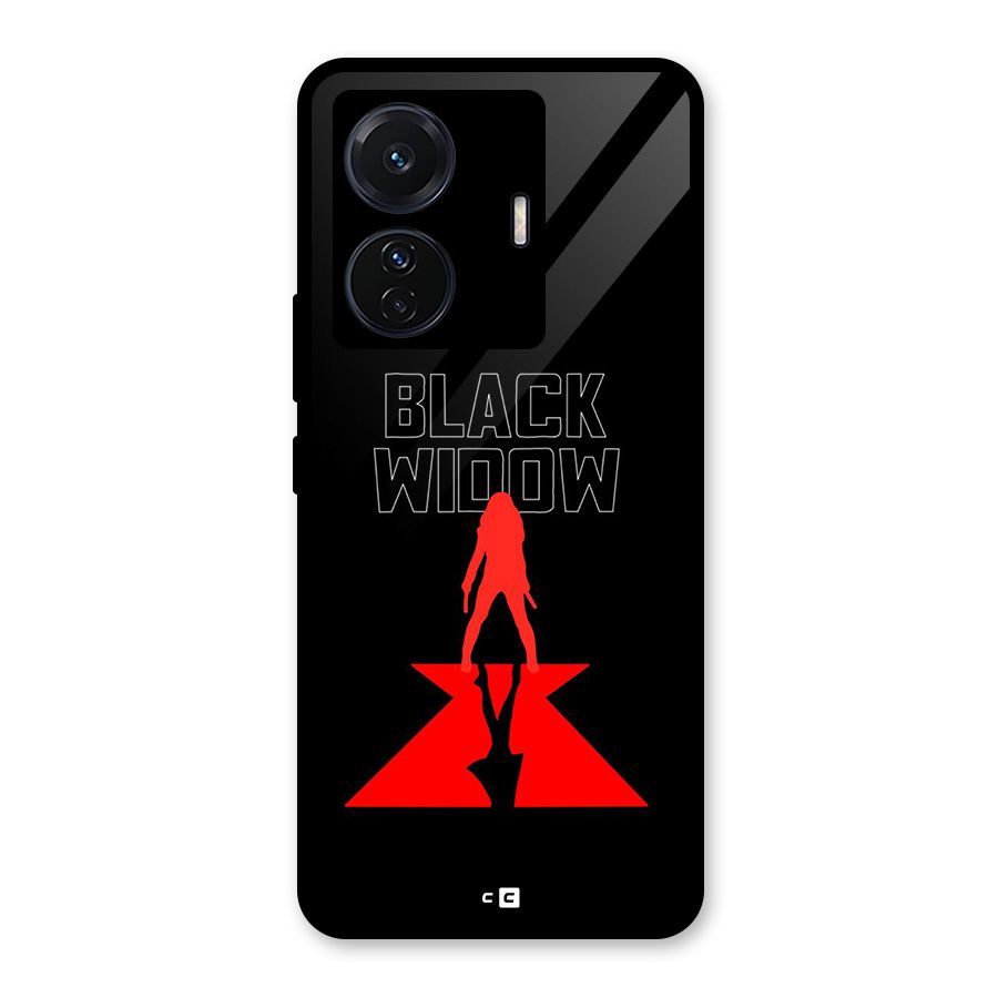 Black Widow Glass Back Case for Vivo T1 Pro