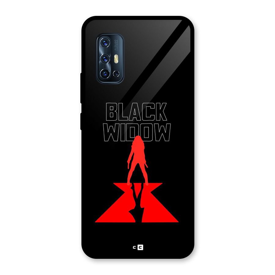 Black Widow Glass Back Case for Vivo V17