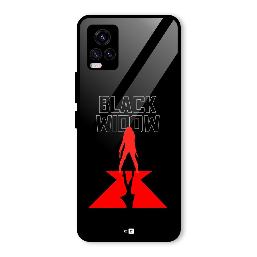 Black Widow Glass Back Case for Vivo V20 2021