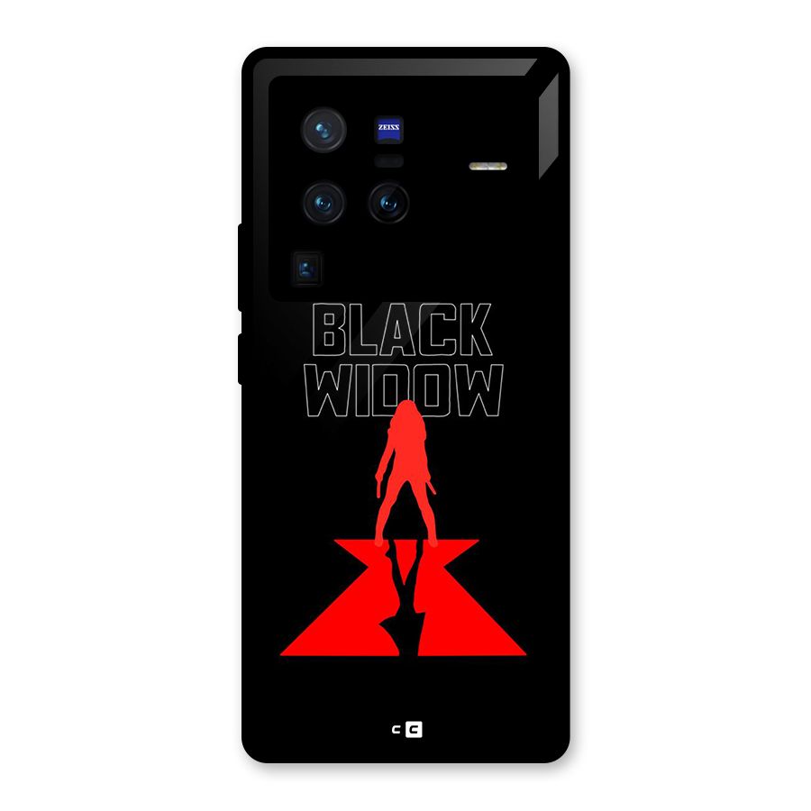 Black Widow Glass Back Case for Vivo X80 Pro