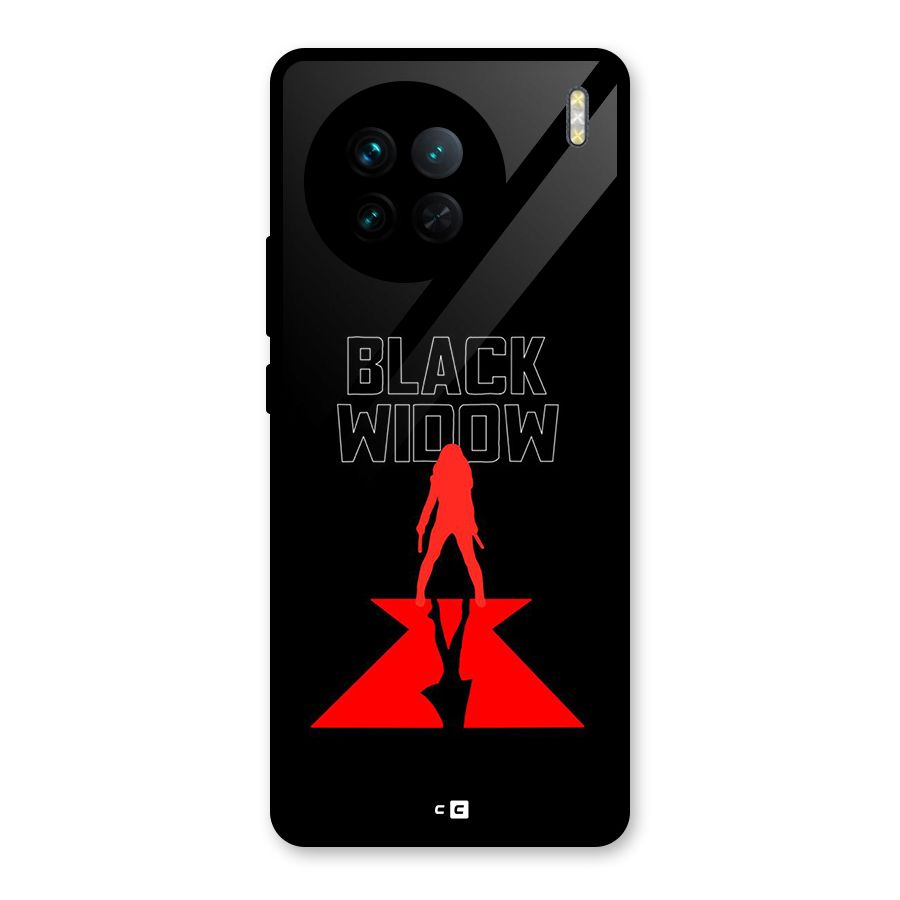 Black Widow Glass Back Case for Vivo X90