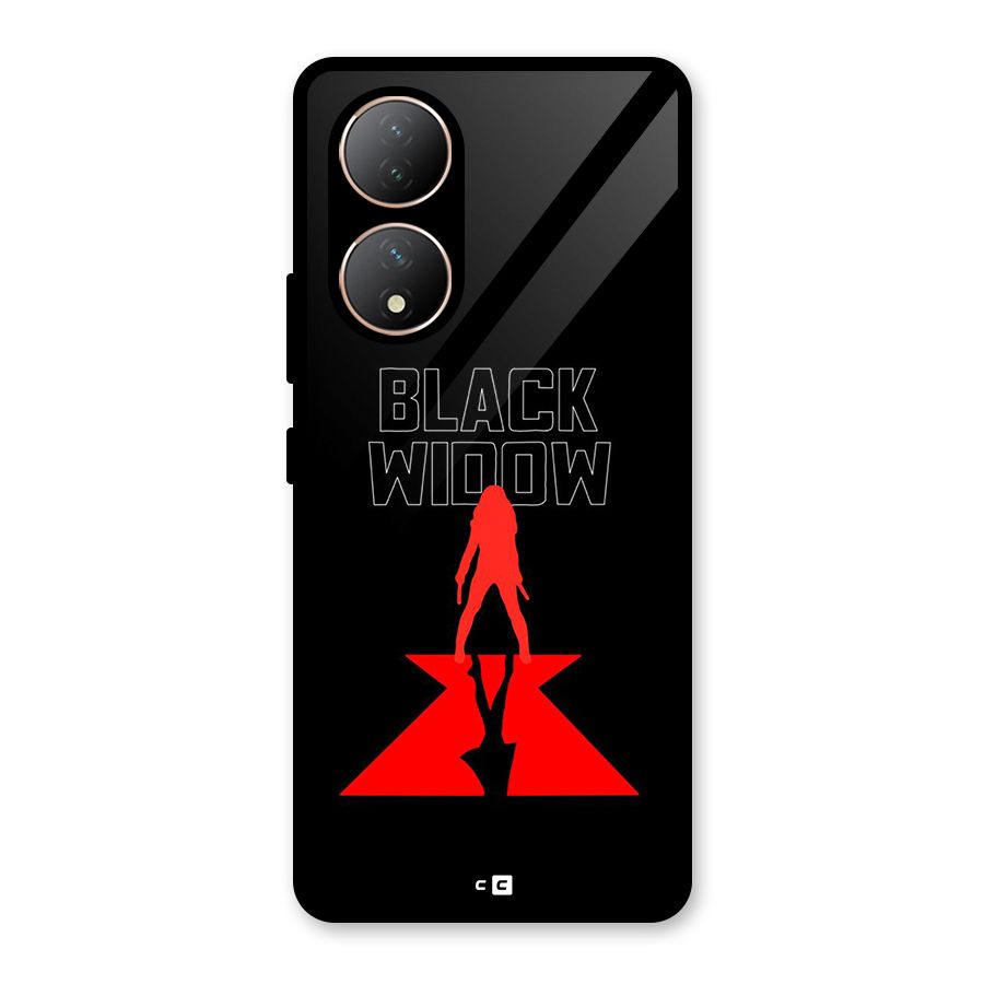 Black Widow Glass Back Case for Vivo Y100