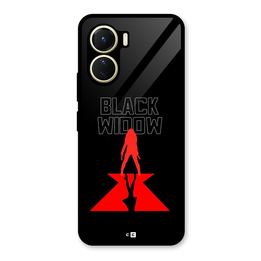 Black Widow Glass Back Case for Vivo Y16