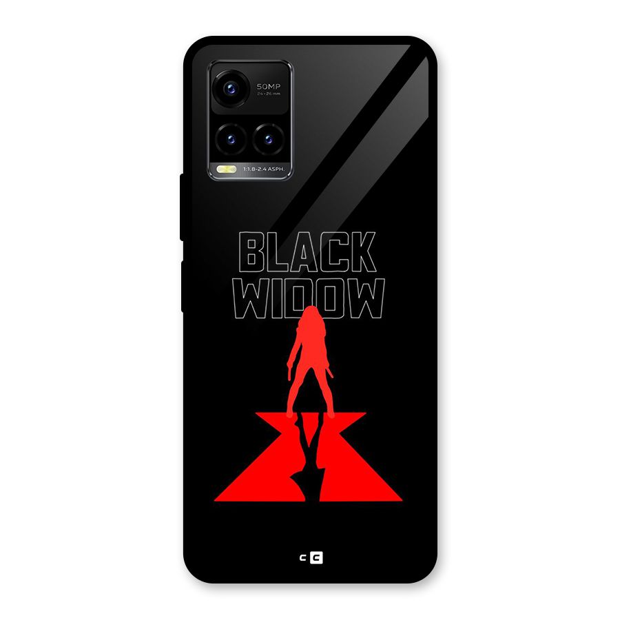 Black Widow Glass Back Case for Vivo Y33s