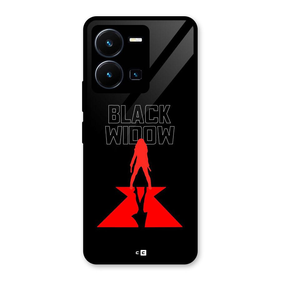 Black Widow Glass Back Case for Vivo Y35