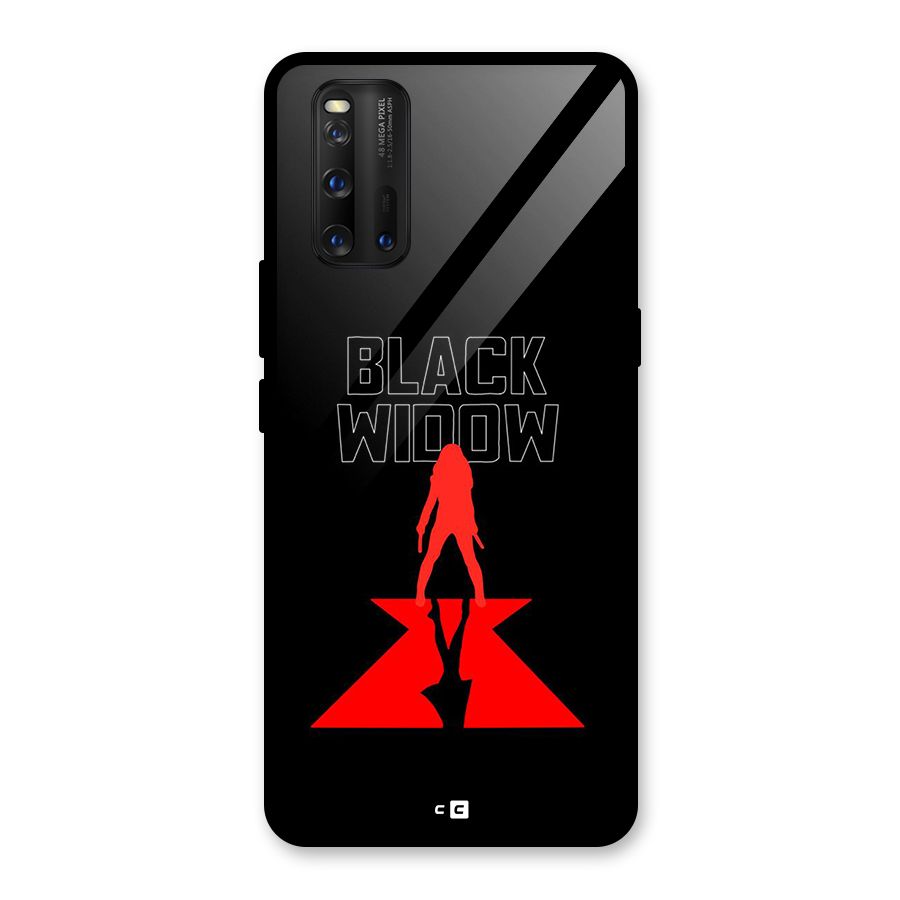 Black Widow Glass Back Case for Vivo iQOO 3