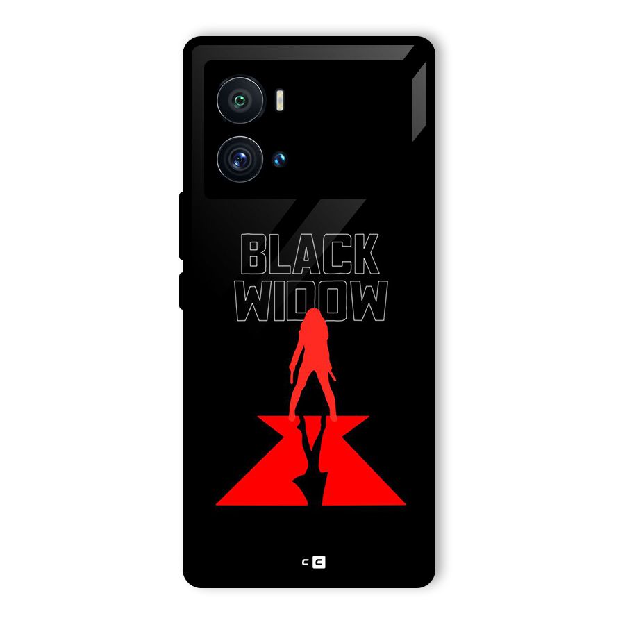 Black Widow Glass Back Case for Vivo iQOO 9 Pro