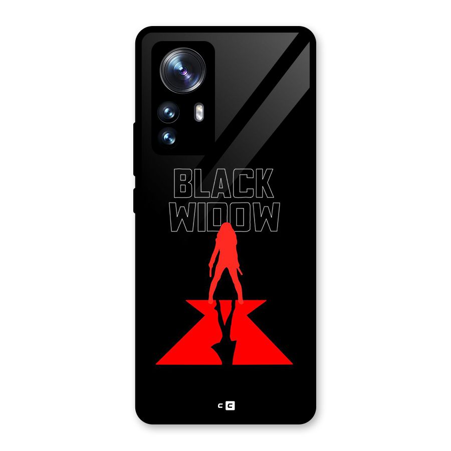 Black Widow Glass Back Case for Xiaomi 12 Pro