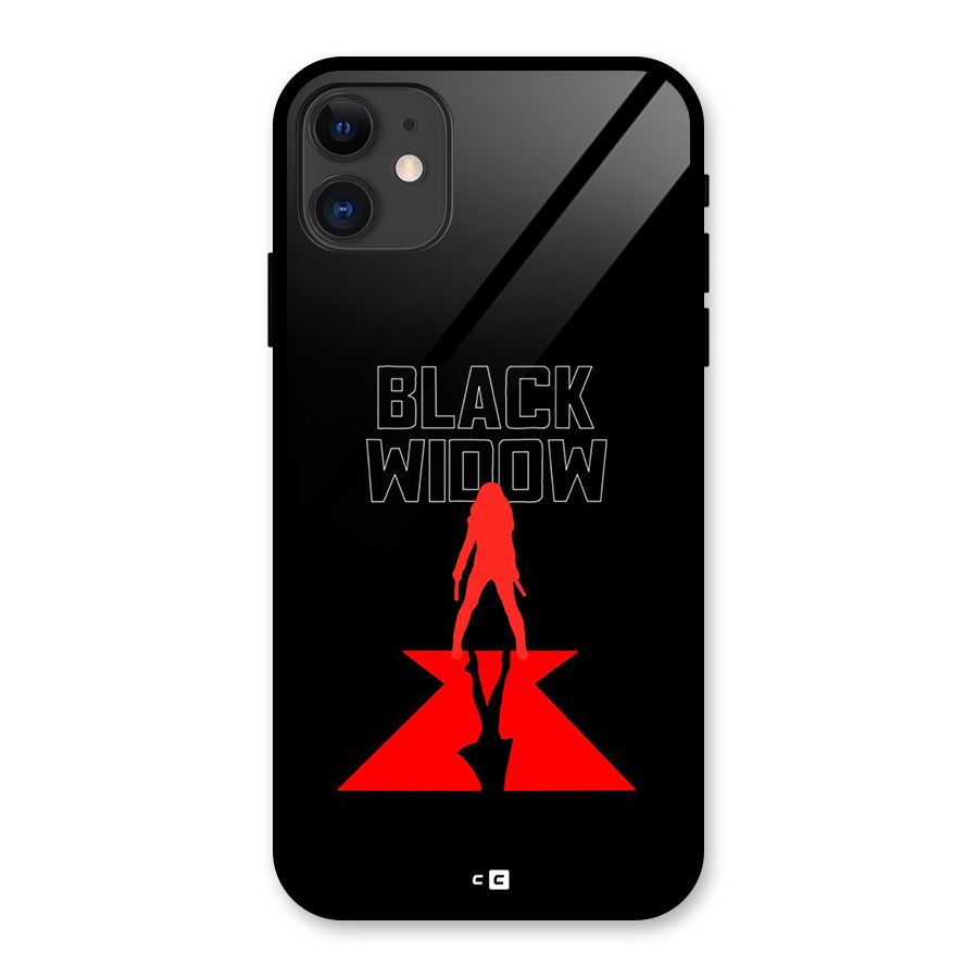 Black Widow Glass Back Case for iPhone 11