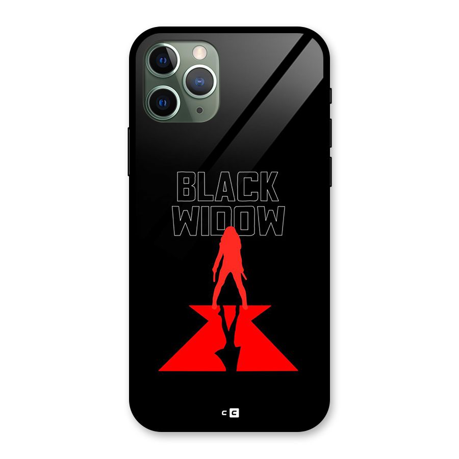 Black Widow Glass Back Case for iPhone 11 Pro