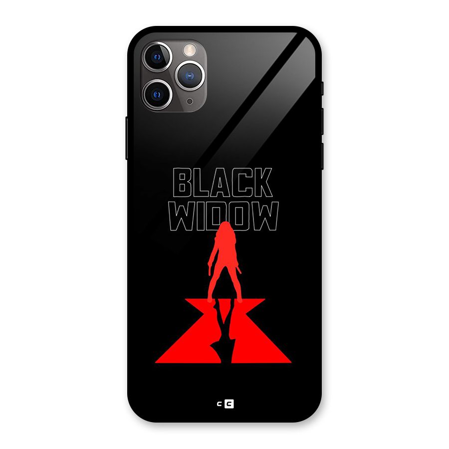 Black Widow Glass Back Case for iPhone 11 Pro Max