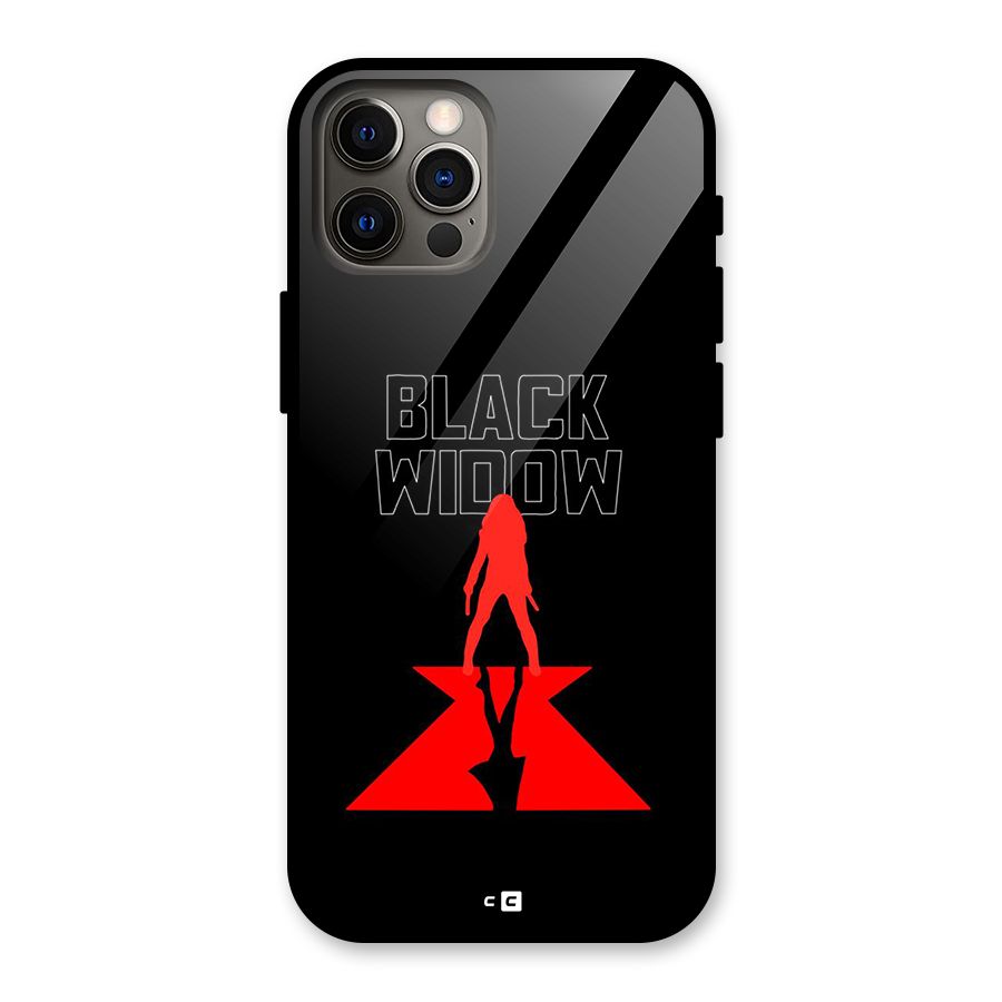 Black Widow Glass Back Case for iPhone 12 Pro