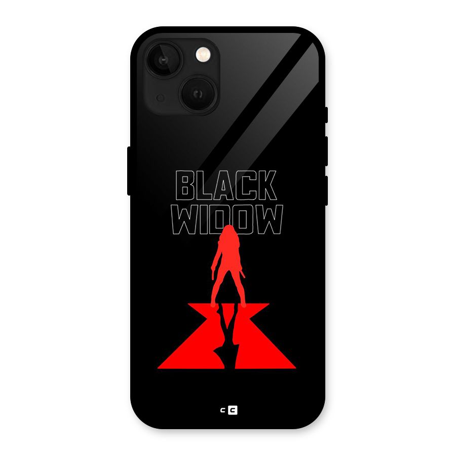 Black Widow Glass Back Case for iPhone 13