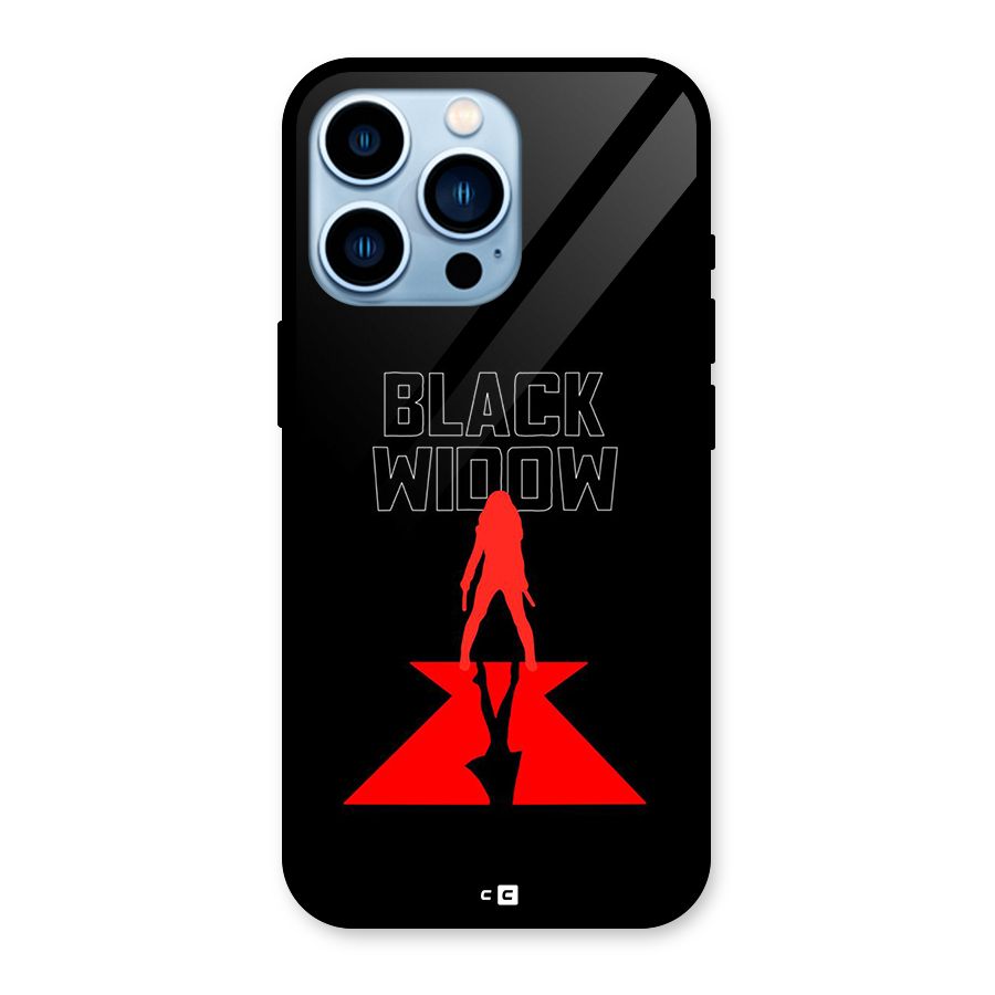 Black Widow Glass Back Case for iPhone 13 Pro
