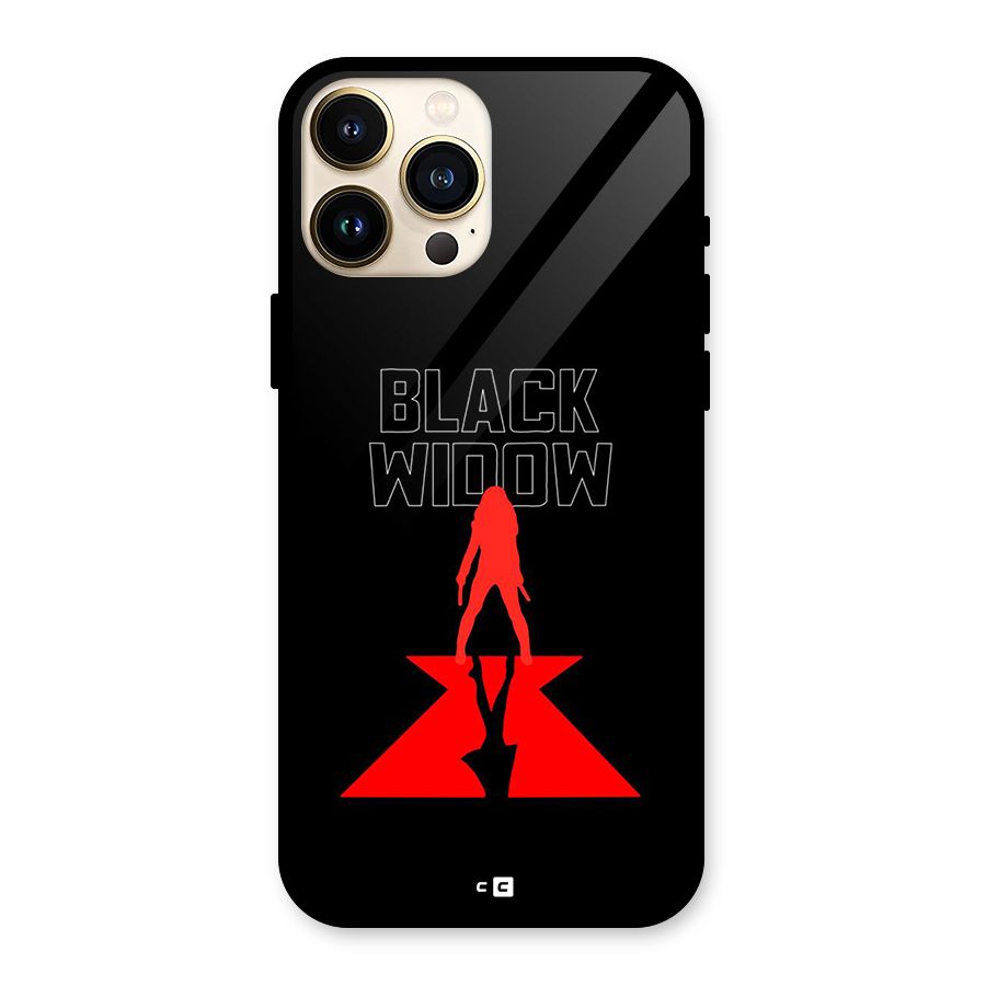 Black Widow Glass Back Case for iPhone 13 Pro Max