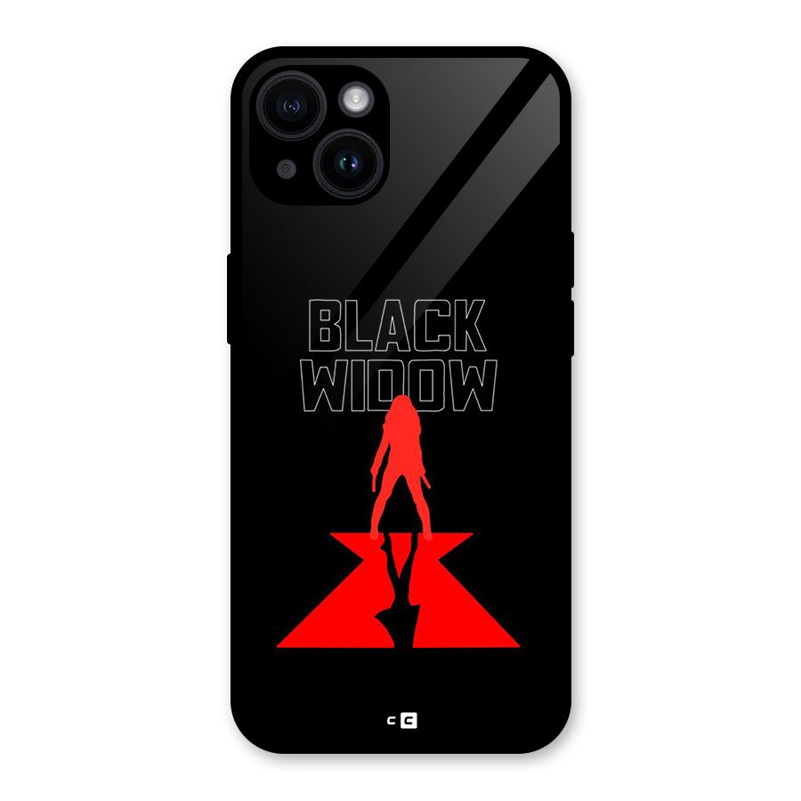 Black Widow Glass Back Case for iPhone 14