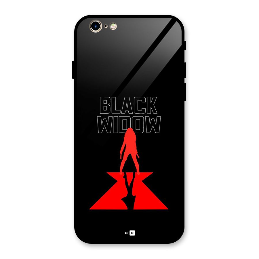 Black Widow Glass Back Case for iPhone 6 6S