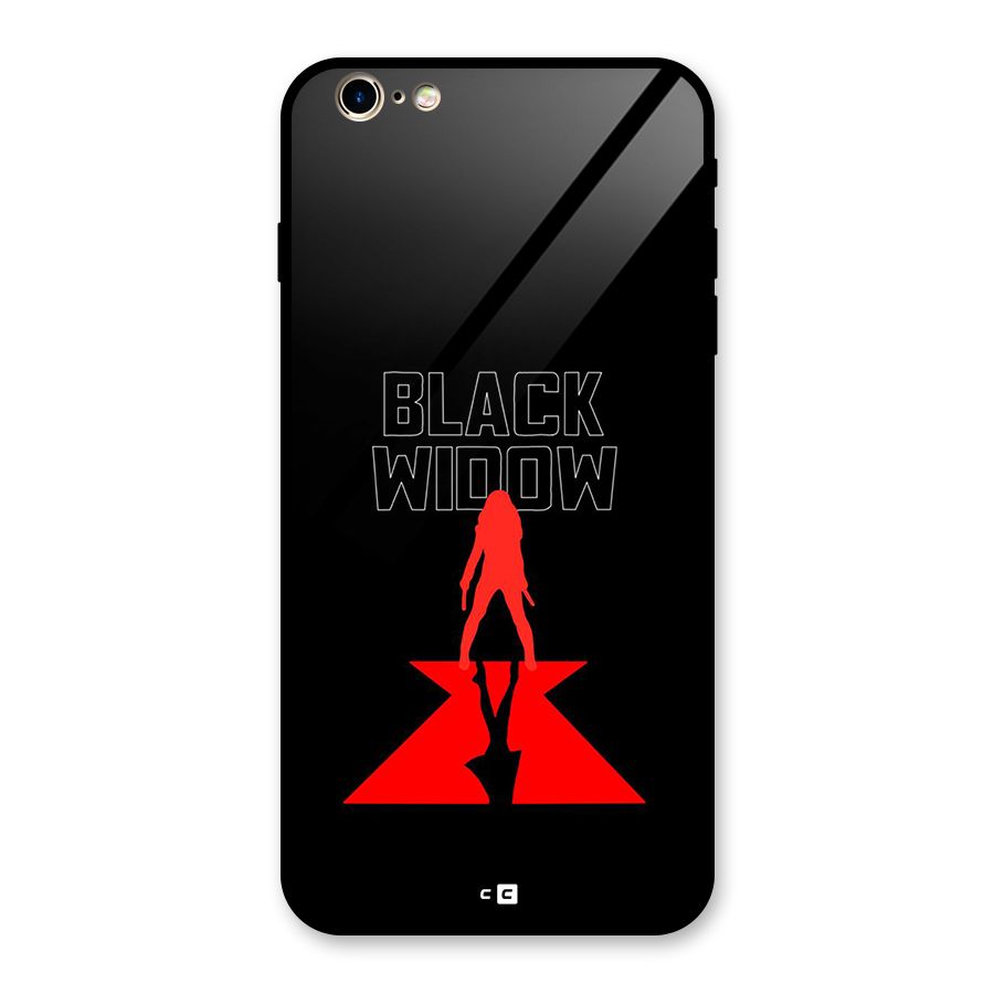Black Widow Glass Back Case for iPhone 6 Plus 6S Plus