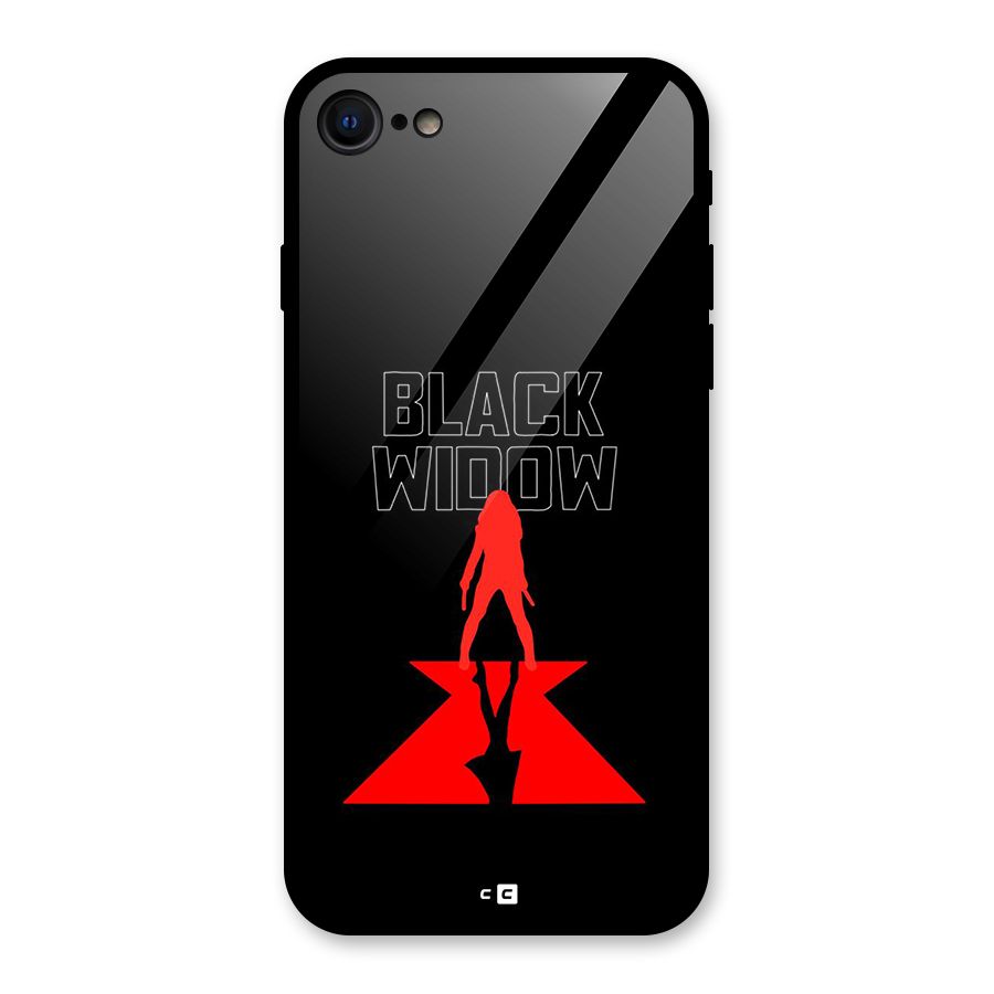 Black Widow Glass Back Case for iPhone 7