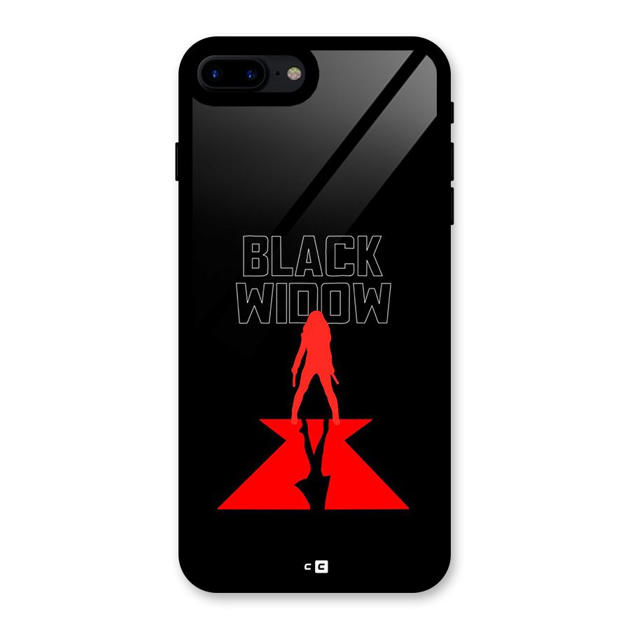Black Widow Glass Back Case for iPhone 8 Plus