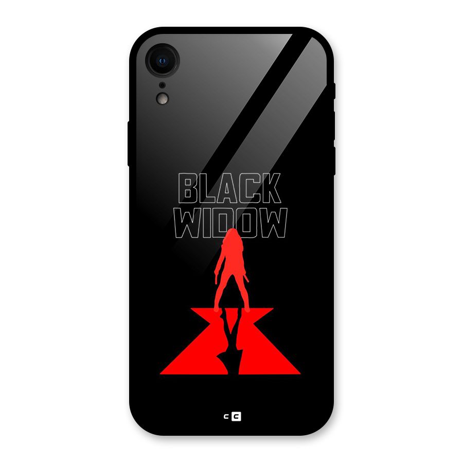 Black Widow Glass Back Case for iPhone XR