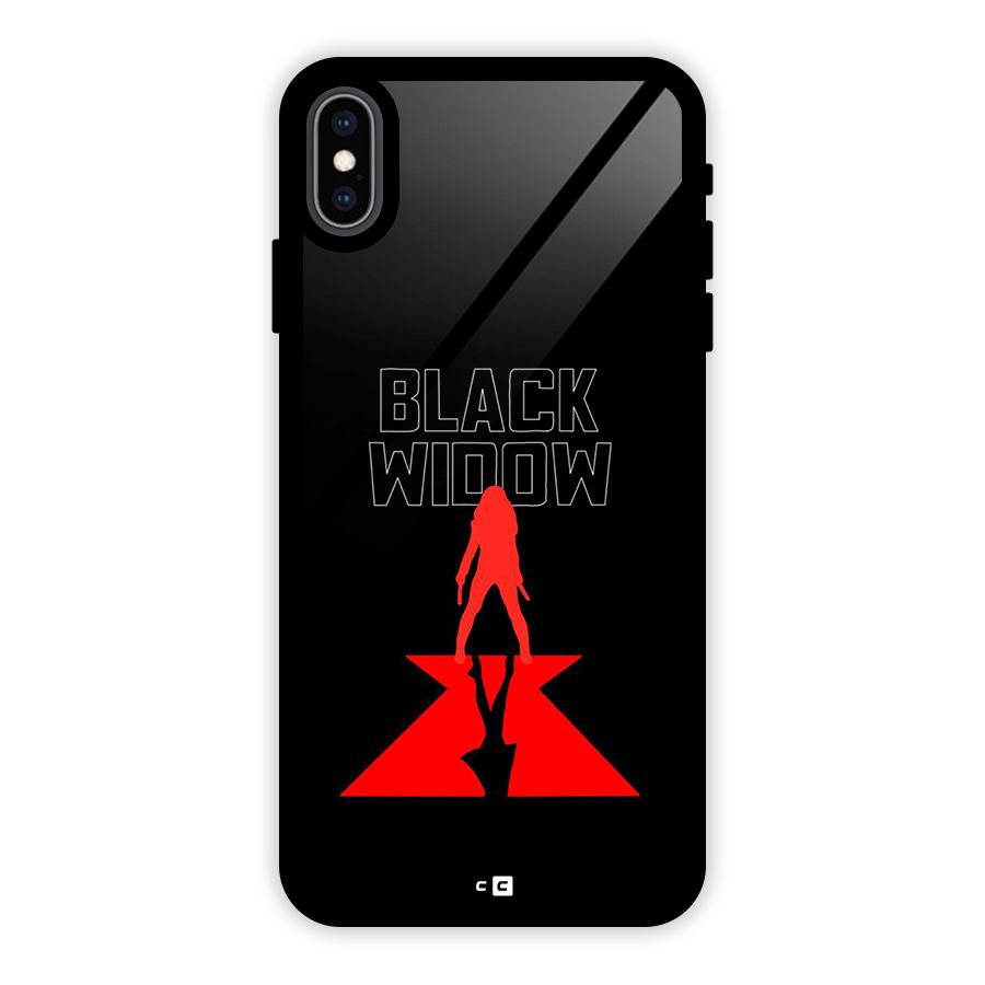 Black Widow Glass Back Case for iPhone XS Max