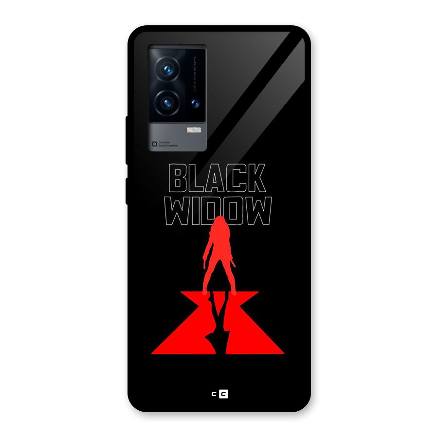 Black Widow Glass Back Case for iQOO 9 5G