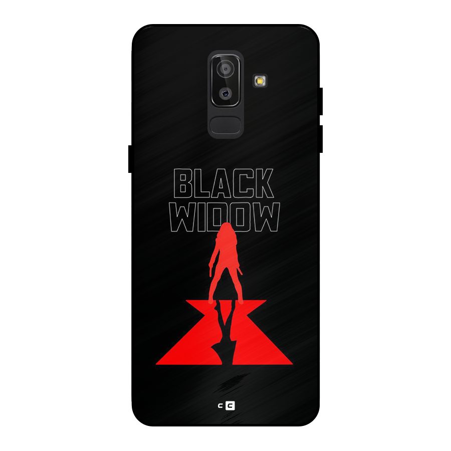 Black Widow Metal Back Case for Galaxy J8
